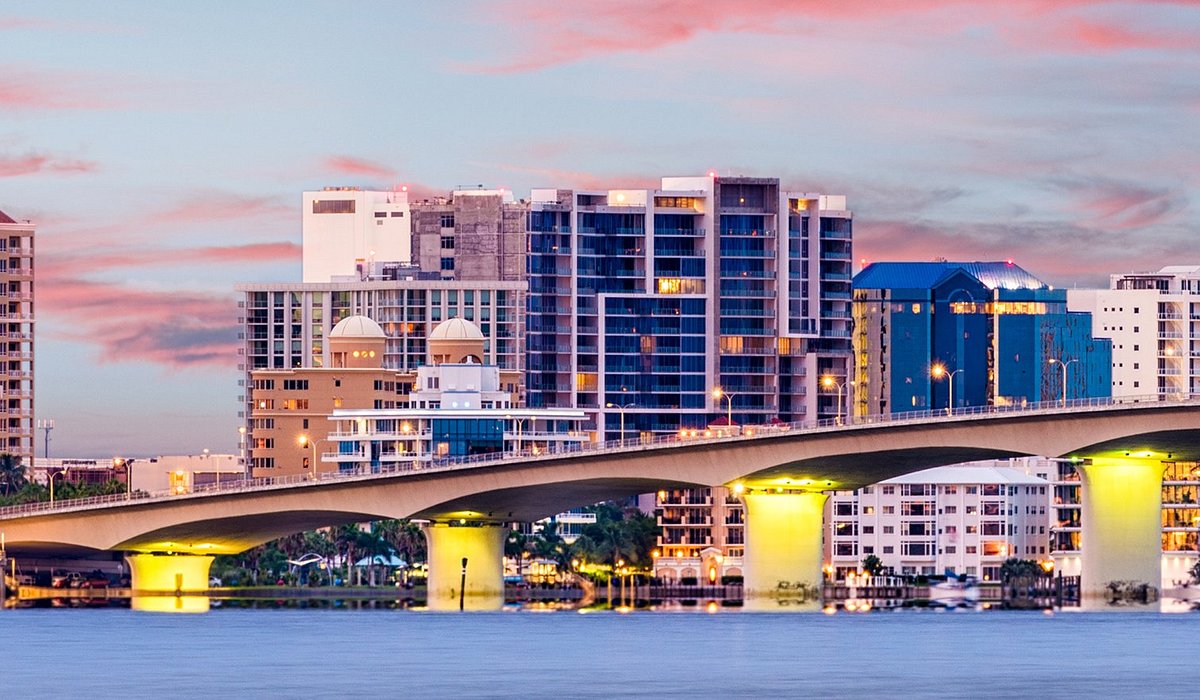 Sarasota City Line View with DownTown Bridge