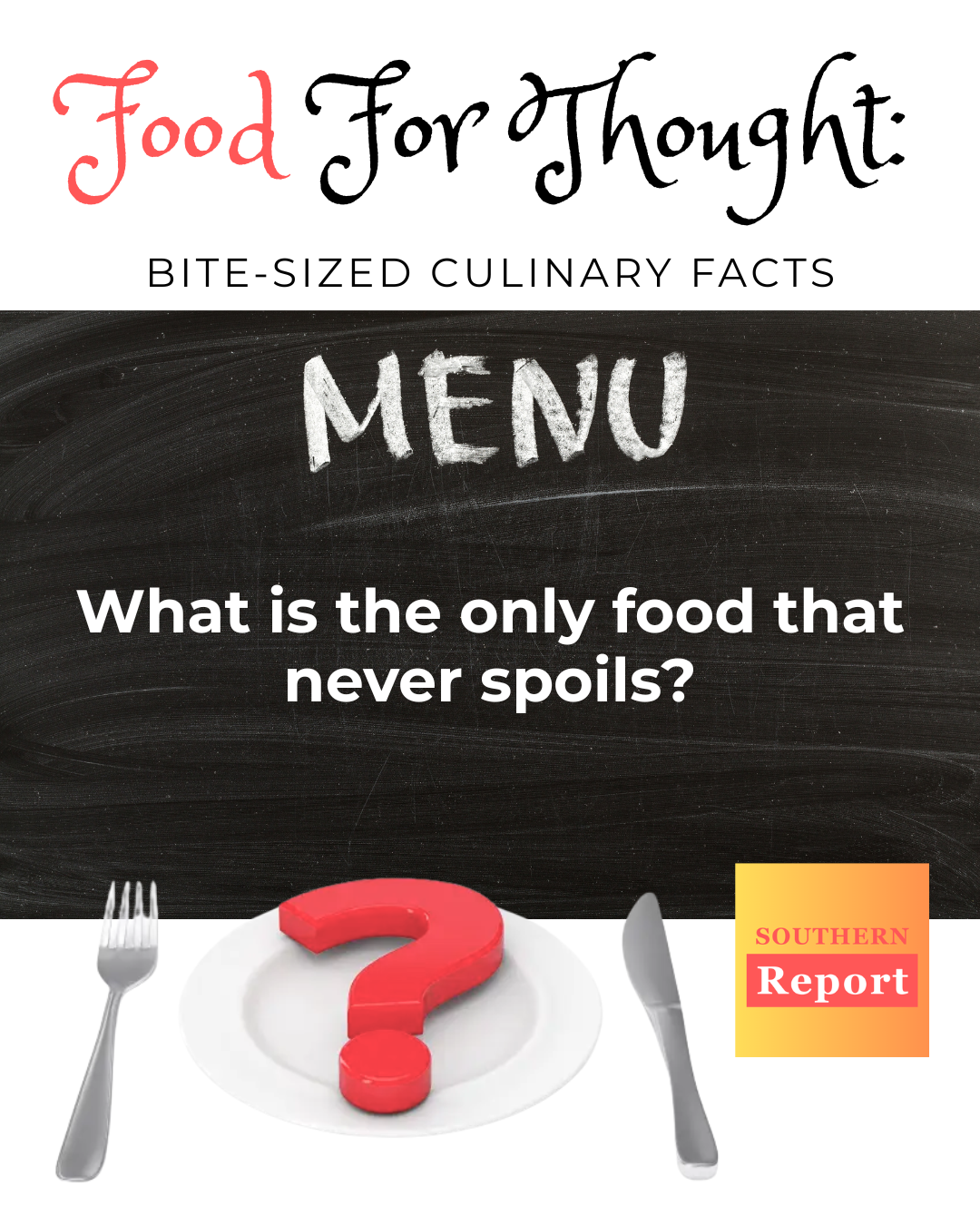 Food For Thought Menu Board